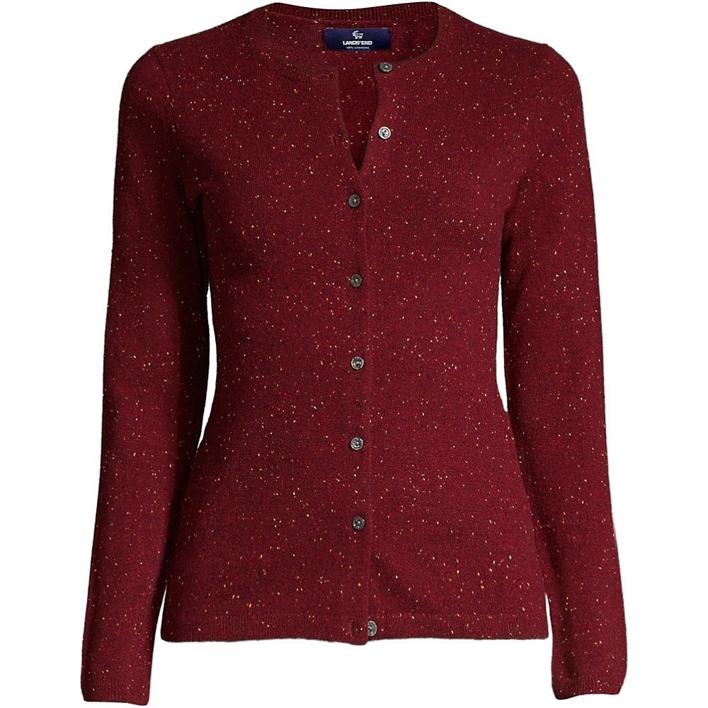 Lands’ End Cashmere Flecked Cardigan